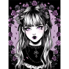 Goth anime girl