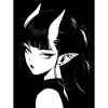 Anime, Mädchen, Geschenk, demon