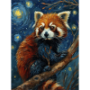 Red Panda, Van Gogh, Style