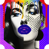 Bunte Pop-Art-Fotocollage