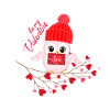 Valentine's Day Owl with Hat
