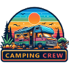 Retro Sunset Camping RV Crew