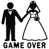 Bride and groom game over