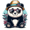 Cool Retro Panda