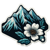 Bergblüte Patchmotiv