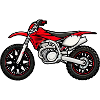 Red Motocross Motorcycle