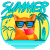SUMMERCAT WITH ICE