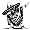 Festive Mexican Poncho with Dab