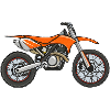 Orange Motocross Motorcycle