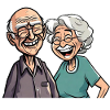 Laughing Pensioners Seniors