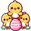 Three chicklings - Cute easter design