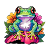 Bunter lustiger Frosch