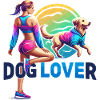 Vibrant Dog Lover Fitness Design
