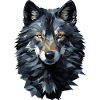 Wolf in Polygon Style