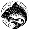 Carp creative black and white