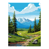 Sierra Nevada National Park Vintage Travel Poster