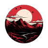 Full moon mountains