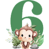 6e anniversaire singe safari