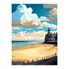 Scheveningen Beach Netherlands Travel Poster