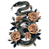 Serpent and Rose Dark Art Design