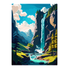 Trummelbachfälle Schweiz Reiseplakat