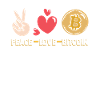 Peace Love Bitcoin Cryptocurrency Blockchain
