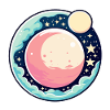 Moon Landscape Illustration