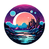 Moon Landscape Illustration