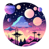 Moon Landscape Illustration