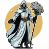 Grim Reaper Flowers Illustration