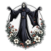Sensenmann Blumen Illustration