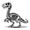 Dinosaur Skeleton Illustration