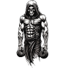 Powerful Bodybuilder Skeleton Training Design