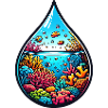 Ocean of water drops