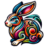 Rabbit Tattoo Tribal Chinese Zodiac