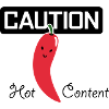 CAUTION HOT CONTENT > Vectorgraphic