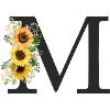 M Monogram Sunflowers