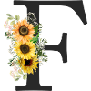 F Monogram Sunflowers
