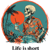 Skeleton Vacation Beach Sea