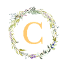 C Monogram Eucalyptus Wreath