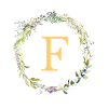 F Monogram Eucalyptus Wreath