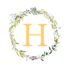 H Monogram Eucalyptus Wreath