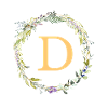 D Monogram Eucalyptus Wreath