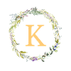 K Monogram Eucalyptus Wreath