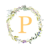 P Monogram Eucalyptus Wreath