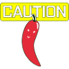 CAUTION HOT CHILI vectorgraphic