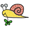 Snail with lucky clover