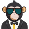 Monkey in tuxedo