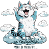 Chat humour, réveil en chargement !