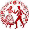 Slavic Folk Dancing Cutouts